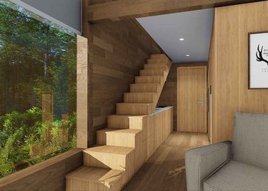Madeira da cinza do Taupe 70 anos de casa da casa pré-fabricada com casas modulares móveis impermeáveis